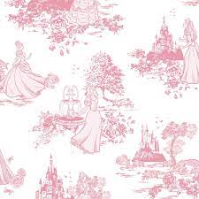 Browse 92 toile de jouy wallpaper stock photos and images available, or start a new search to explore more stock photos and images. Disney Princess Pink And White Toile Wallpaper Graham And Brown 70 233