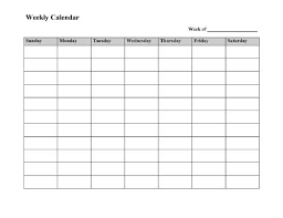 At a glance weekly printable template. Free Printable Weekly Calendar Template Microsoft Word