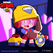 We draw a chin, a mouth and a nose. Jacky Yang New Brawler Jacky Brawl Stars Fanart