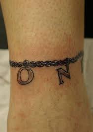 Google Image Result For Http Www Eviltattoo Com Tattoos Ankle33 Jpg Ankle Bracelet Tattoo Bracelet Tattoos With Names Charm Bracelet Tattoo