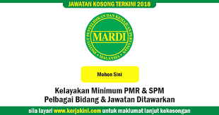 Bagi mereka yang ingin bekerja dalam sektor royal, kami mengesyorkan untuk segera cepat daftarkan diri dan hantar surat permohonan sebelum terlambat, kerana batas tarikh permohonan hingga tarikh 23juni 2019. Jawatan Kosong Mardi 2018 Kelayakan Pmr Spm