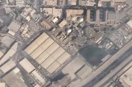 Satellite imagery reveals before and after images of the US Fifth Fleet's  headquarters in Bahrain, suggesting it has sustained heavy damage from  Iranian drones and missiles. | Zulkarnain Saer | ...