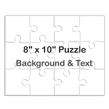 Free svg 9 piece jigsaw template by bird. 8x10 Personalized Landscape Message Puzzle