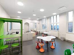 Tripp, tripp, tripp, det sa. Skolen I Bymidten Acoustics And Fresh Air With Innovative Ventilation Ceilings Knauf Danoline