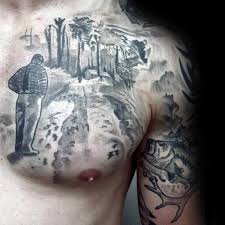 In fact, some men prefer a half chest tattoo that extends all the way to the shoulder and upper arm. 150 Meaningful Memorial Tattoo Ideas