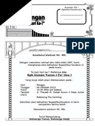Doa tahlilan adalah sebuah acara yang sebagian masyarakat muslim adakan. Undangan Doa Arwah Hari 7 Pa Usu