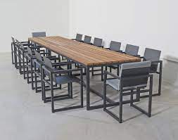 Get great deals on aluminum modern dining chairs. Contemporary Dining Table Spikes Sachi Premium Outdoor Furniture Ash Aluminum Rectangular