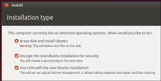 Risultati immagini per encrypted ubuntu installation
