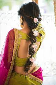 7 Floral Hairdos For Brides With Long Tresses Braided Hairstyles For Wedding Indian Hairstyles Indian Bride Hairstyle
