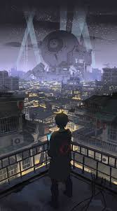 Artstation Night Shih Sawana Futuristic Art Anime City Cyberpunk Art