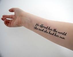 Temporary Tattoo Quote Temporary Tattoo Positive By Siideways Tattoos Feminist Tattoos Tattoo Quotes