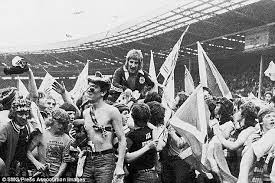 4 june 1977 wembley stadium, london. Recalling The Iconic Moment Scotland Fans Stormed The Wembley Pitch And Snapped The Crossbar After Stunning England In 1977 Daily Mail Online