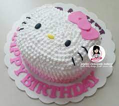 Hello kitty 3 katlı kek standı özellikleri: Hello Kitty Fresh Cream Cake Cute Cakes Cake Cream Cake