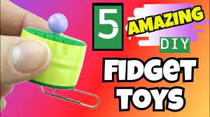 Cut a slit in the craft foam, and fold it like this to create a wide cone shape. 5 Amazing Diy Fidget Toys How To Make Easy Fidget Toys Homemade Fidgets Diy Fidget Tiktok Kids Youtube