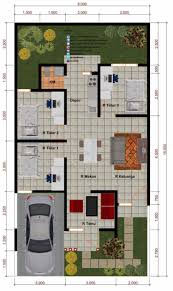 Nah, yang ini rumah tingkat 2 yang dibuat dengan model memanjang, guys. 60 Denah Rumah Minimalis 1 2 Lantai Type 36 45 60 70 Dll