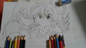 Image of works of art from pencil steemit. Fantastis 30 Sketsa Gambar Anime Keren Pensil Tiya Gambar
