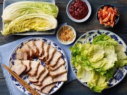 Bossam Korean Style Boiled Pork Belly Recipe Pork Belly Pork Belly Recipes Food Network Recipes