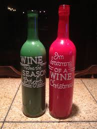 Christmas Wine Bottles Christmas Wine Bottles Christmas Wine Wine Bottle Decor