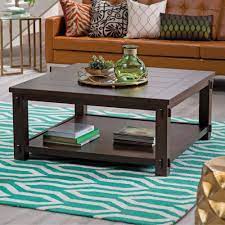 Add style to your home, with pieces that add to your decor while providing hidden storage. Square Wood Coffee Table In Espresso Finish Fastfurnishings Com