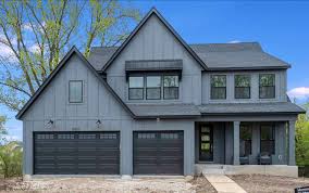 Hanson Builders Hillcrest Model In 2020 Gray House Exterior Grey Siding House Black House Exterior