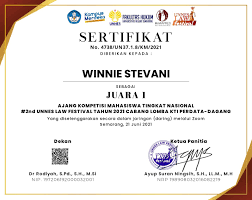 Ia memanfaatkan segala potensi untuk hasil. Mahasiswi Program Sarjana Ilmu Hukum Uib Raih Juara 1 Lomba Karya Tulis Ilmiah Tingkat Nasional Universitas Internasional Batam