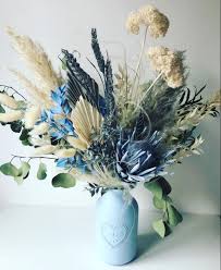Check spelling or type a new query. Dried Blue And White Floral Arrangement Blue Flower Arrangements White Flower Arrangements Dried Flower Arrangements