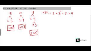 Gunakan pohon faktor untuk mencari fpb dari 9 dan 27! Kpk Dan Fpb Dari 15 21 Dan 18 Adalah Youtube