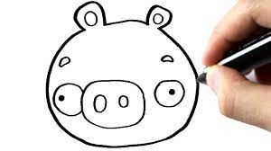 Comment dessiner un cochon ( Angry bird ) TUTORIEL - YouTube