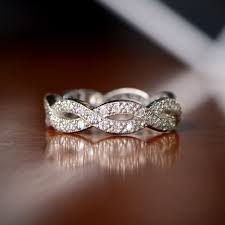 Rochelle Infinity Band Platinum And Diamond Infinity Band Infinity Wedding Band Diamond Infinity Band Antique Engagement Ring Art Deco