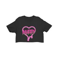 Chase Hudson Huddy Love Black Cropped Tee In 2020 Black Crop Tee Crop Tee Tees