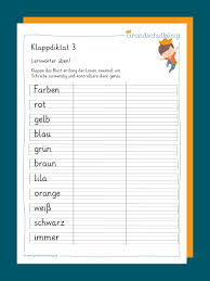 Ich habe ein bisschen material erstellt und die aufgabe somit für meine 1. Erste Worter Lernworter