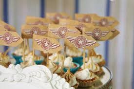 Kara S Party Ideas Vintage Airplane Baby Shower Ideas Supplies Idea Decorations Boy