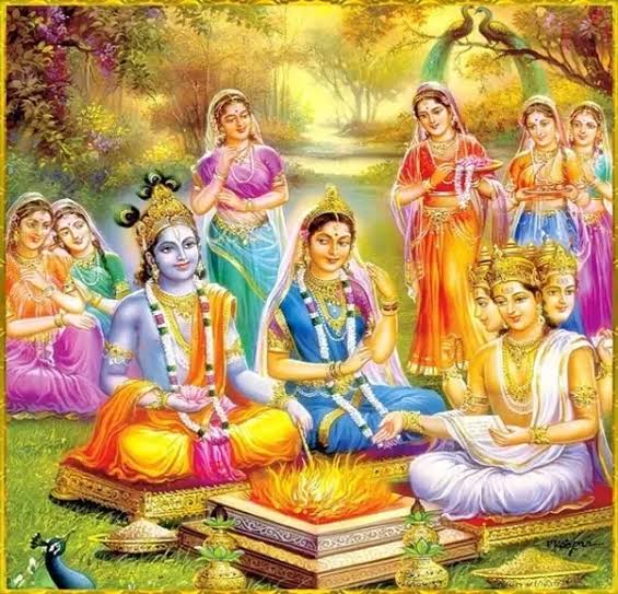 Image result for krishna married radha"