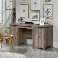 This computer desk from the harbor view® collection adds simplicity and functionality to any home. Costa Collection Wood Computer Desk Washed Walnut 428727 Sauder Sauder Woodworking