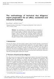 Check spelling or type a new query. Pdf The Methodology Of Technical Due Diligence Report Pertaining To Vendor Due Diligence Report Template Report Template Professional Templates Report Sample
