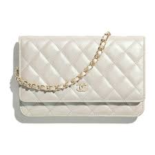 Chanel wallet on chain (woc) dimensions: Classic Wallet On Chain Iridescent Calfskin Gold Tone Metal Chanel