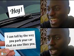 You Parked Like An Idiot Cards You Parked Like An Idiot Business Cards