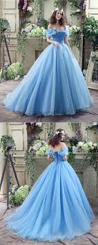 Non Traditional Blue Cinderella Princess Bridal Gowns With Off Shoulder Straps H76015 Gemgrace Com Prom Dresses Ball Gown Blue Ball Gowns Princess Ball Gowns