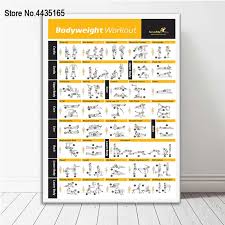 bodybuilding gym sport fitness dumbbell poster kettlebell workout exercise training chart art wall poster print home decor