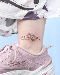 Today, tattooists are also capturing mountain range tattoos. Mountain Range Tattoo On The Ankle