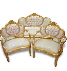 White and gold living room furniture. Mobel Lippold Mc Home