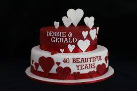 High savor on every anniversary cake will clarify the creativity of each cake makers, even though a lot of scenery added. Pin By Nini On Pasta Di Zucchero Torte Decorate 40th Anniversary Cakes 40th Wedding Anniversary Cake Anniversary Cake