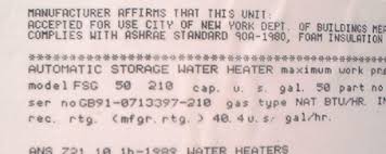 How To Find Water Heater Model Numbers Water Heater Serial