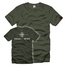 Organisation du traité de l'atlantique nord (french: Nato Otan Atlantic Alliance North Atlantic Pak Bundeswehr T Shirt 34181 Alfashirt