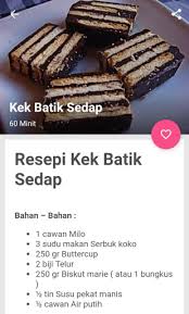 2 sudu besar susu pekat. Download Resepi Kek Batik Free For Android Resepi Kek Batik Apk Download Steprimo Com