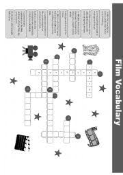 Crossword puzzles are for everyone. English Exercises Film Crossword