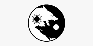 Yin yang symbol, asian decoration element. Yingyang Wolf Lobo Lua Moon Sun Sol Tattoo Yin And Yang Wolf Hd Png Download Kindpng