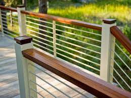 A sunbeam design is made using the pickets. Deck Railing Design Ideas Diy