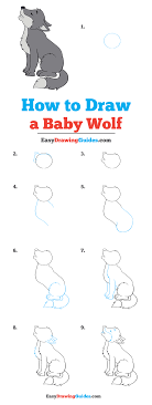 Draw a circle and an oval that will correspond to your wolf's head and body respectively. How To Draw A Baby Wolf Really Easy Drawing Tutorial
