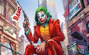 From comedy to darkness, joker is an iconic villain. Download Wallpapers Joker With Gun 4k Fan Art Supervillain Blue Backgrounds Creative Joker 4k Cartoon Joker Joker For Desktop Free Pictures For Desktop Free